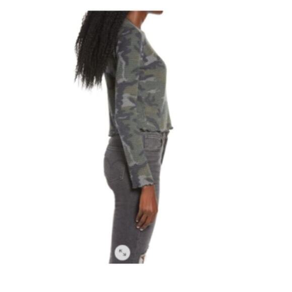 NWT La La Land Camo Waffle Knit Thermal S - Picture 2 of 5